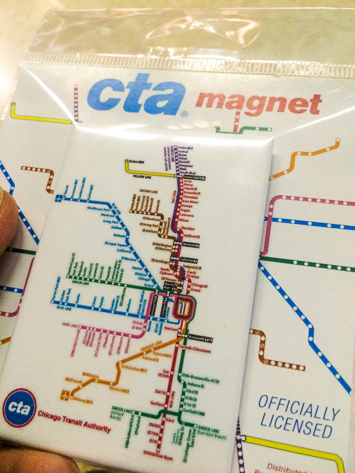 I would leave Chicago with loads of fantastic memories and one sweet CTA magnet!