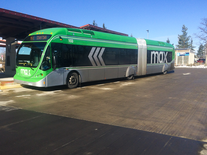 MAX 103 from the fleet of Transfort MAX buses