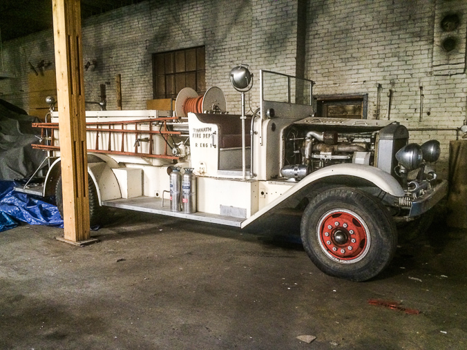 More trolley barn contents: a historical Timnath fire truck!